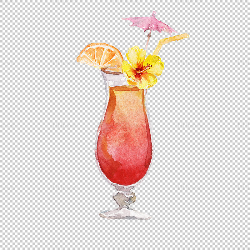 Hand painted cocktail png