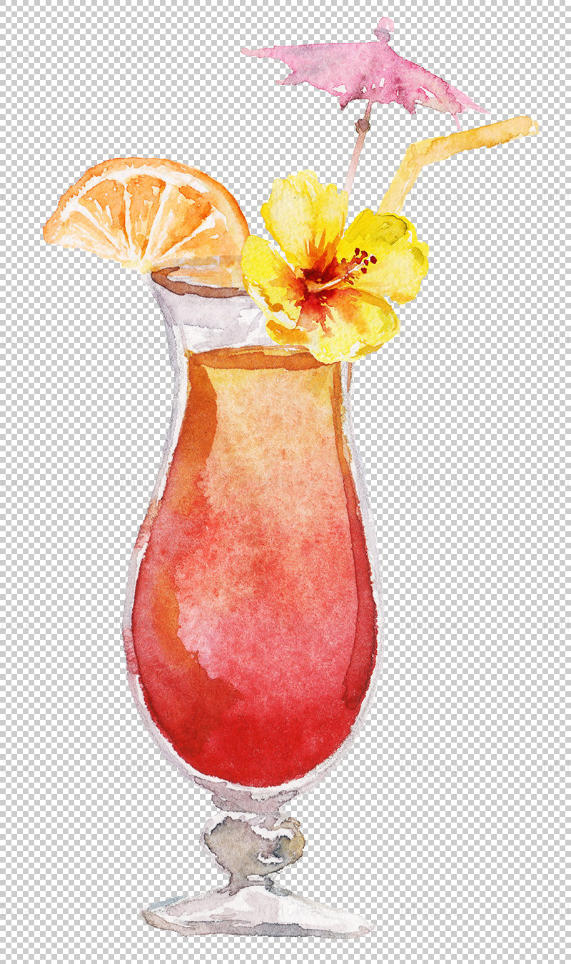 Hand painted cocktail png
