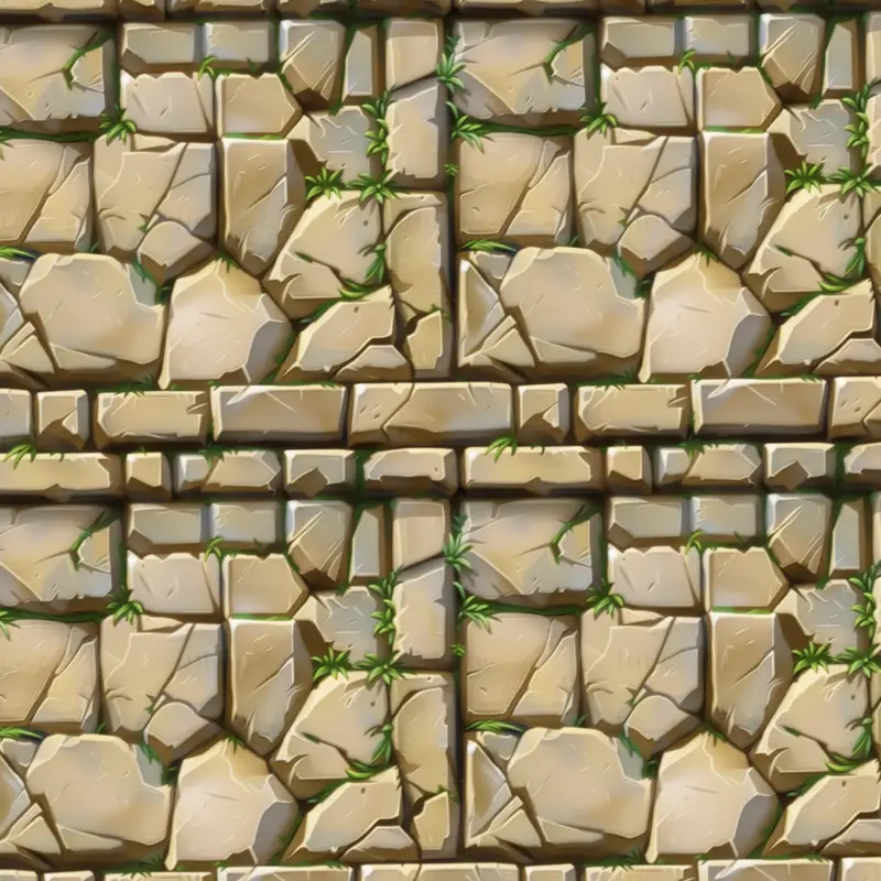 Handpainted Brown Stone Floor Seamless Texture