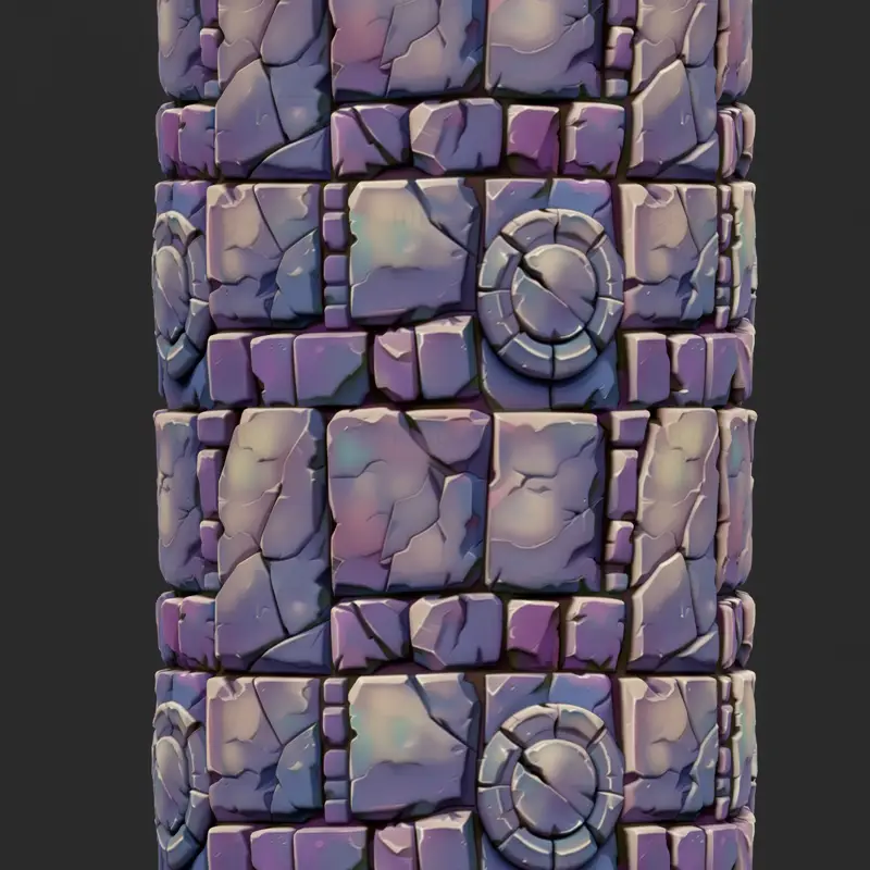Handpainted Color Rock Floor Seamless Texture
