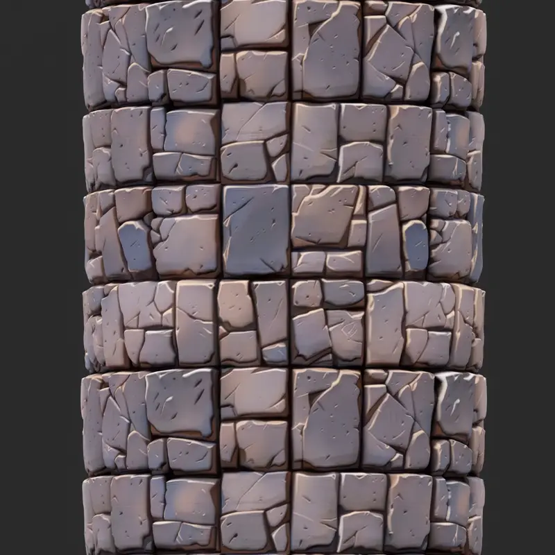 Handpainted Dark Rock Floor Seamless Texture
