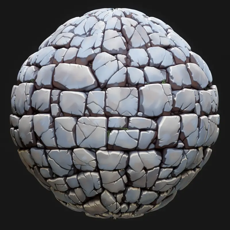 Handpainted Gray Stone Floor Seamless Texture