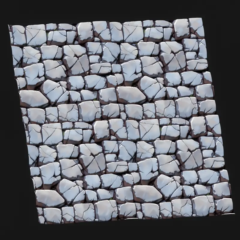 Handpainted Gray Stone Floor Seamless Texture
