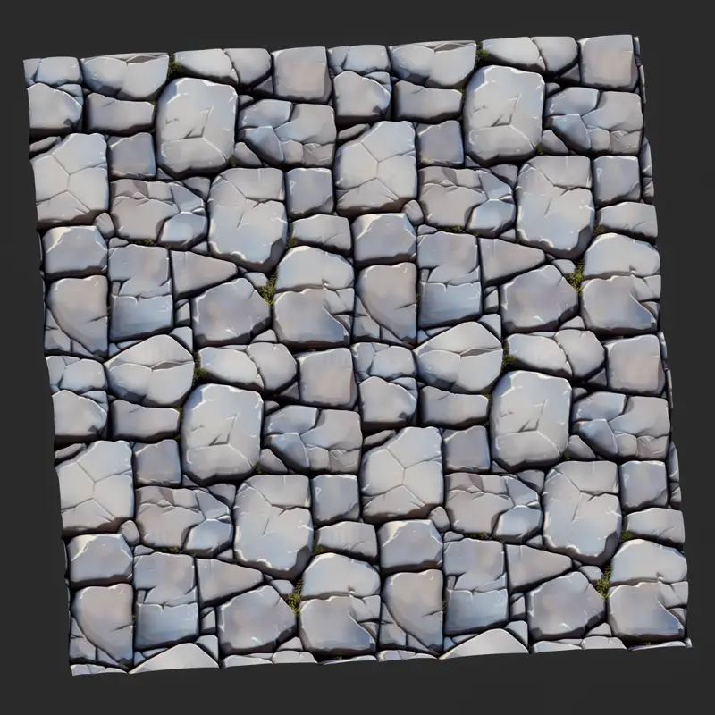 Handpainted Rock Floor Seamless Texture