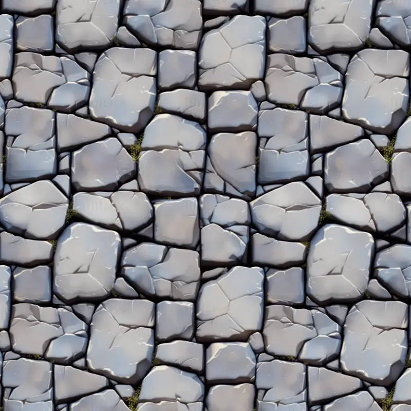 Handpainted Rock Floor Seamless Texture