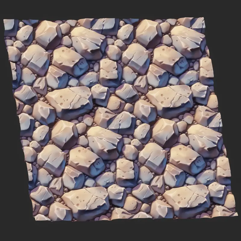 Handpainted Rock Ground Seamless Texture