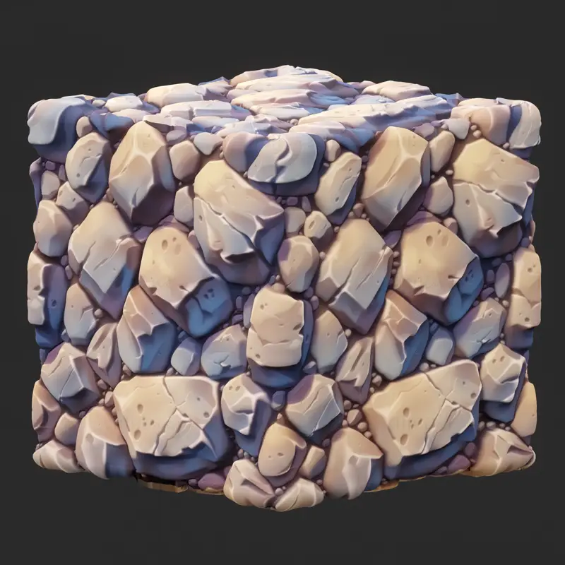 Handpainted Rock Ground Seamless Texture