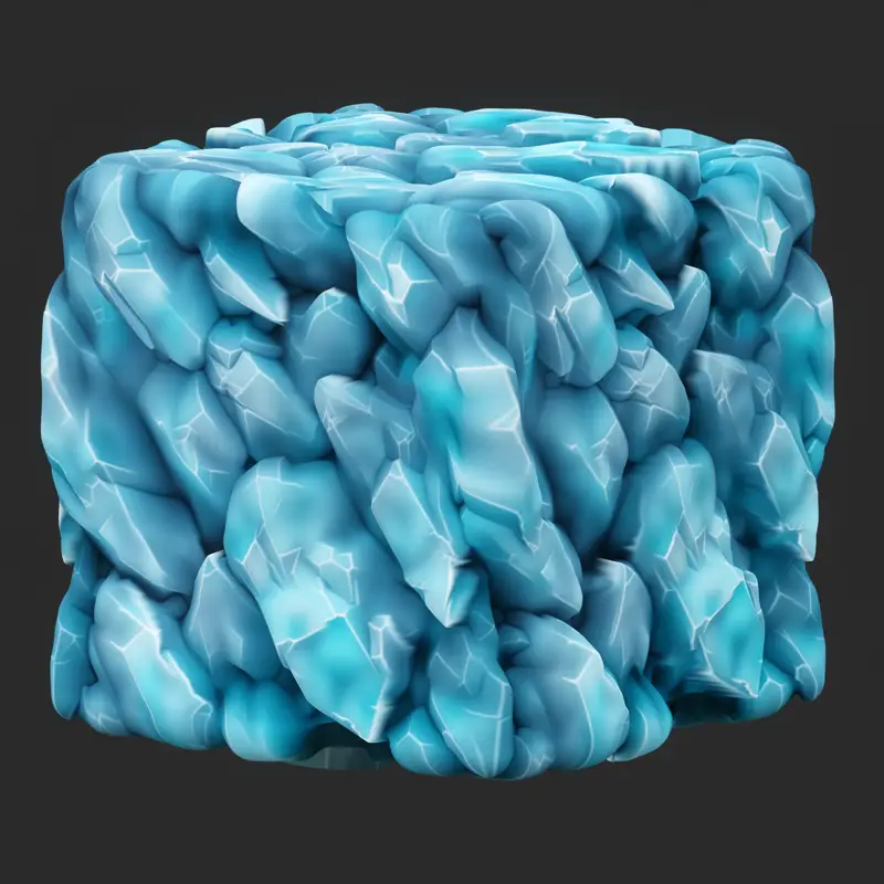 Handpainted Stylized Crystal Seamless Texture