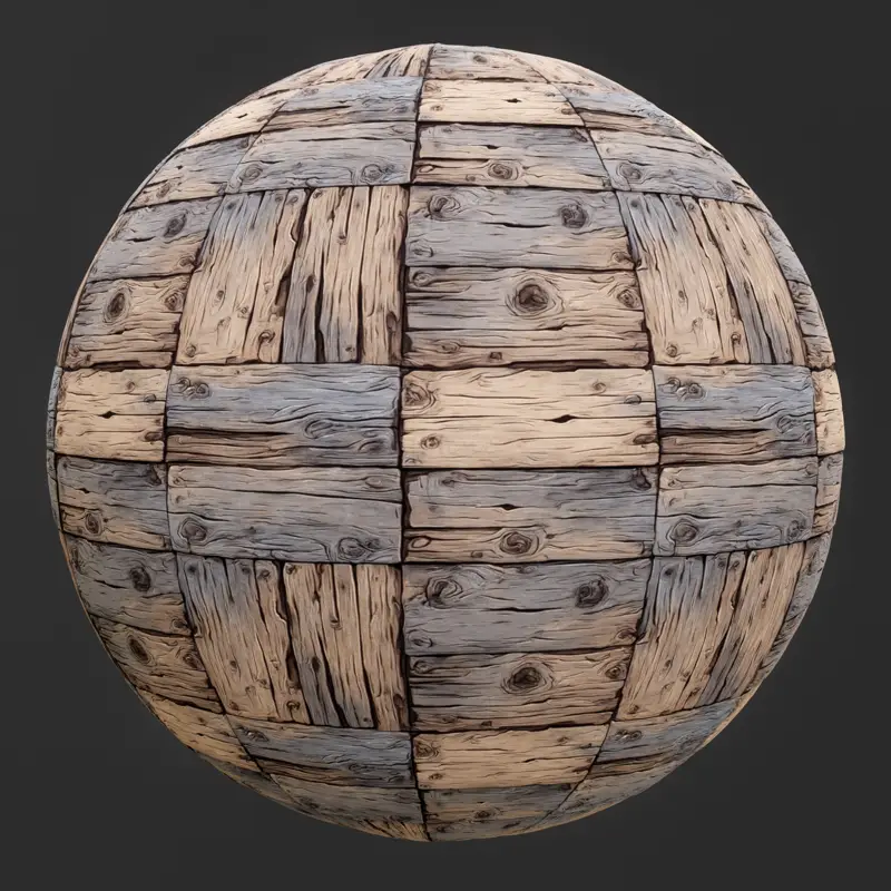 Handpainted Stylized Wood Seamless Texture