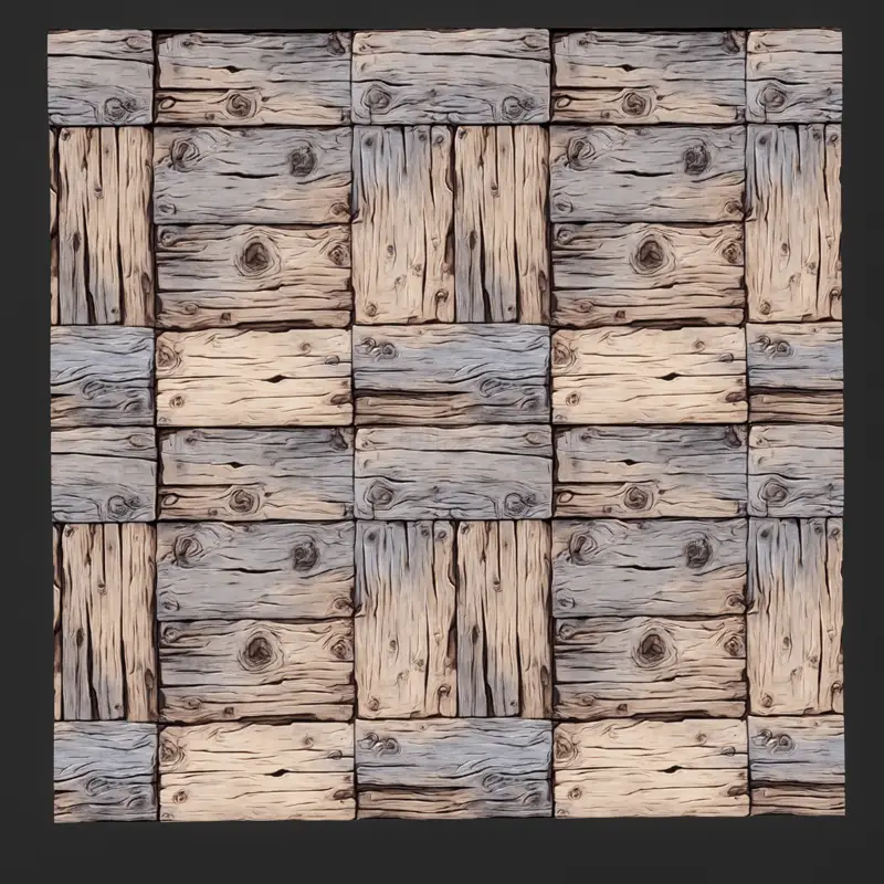 Handpainted Stylized Wood Seamless Texture