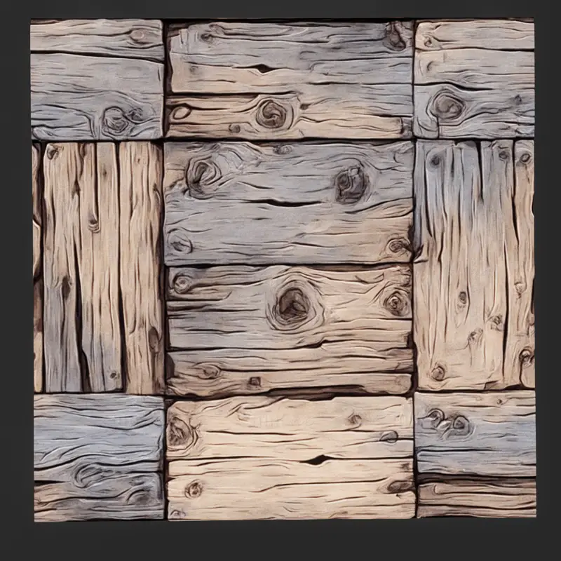 Handpainted Stylized Wood Seamless Texture