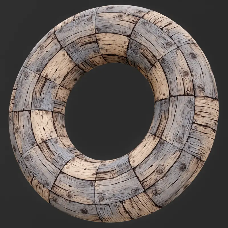 Handpainted Stylized Wood Seamless Texture