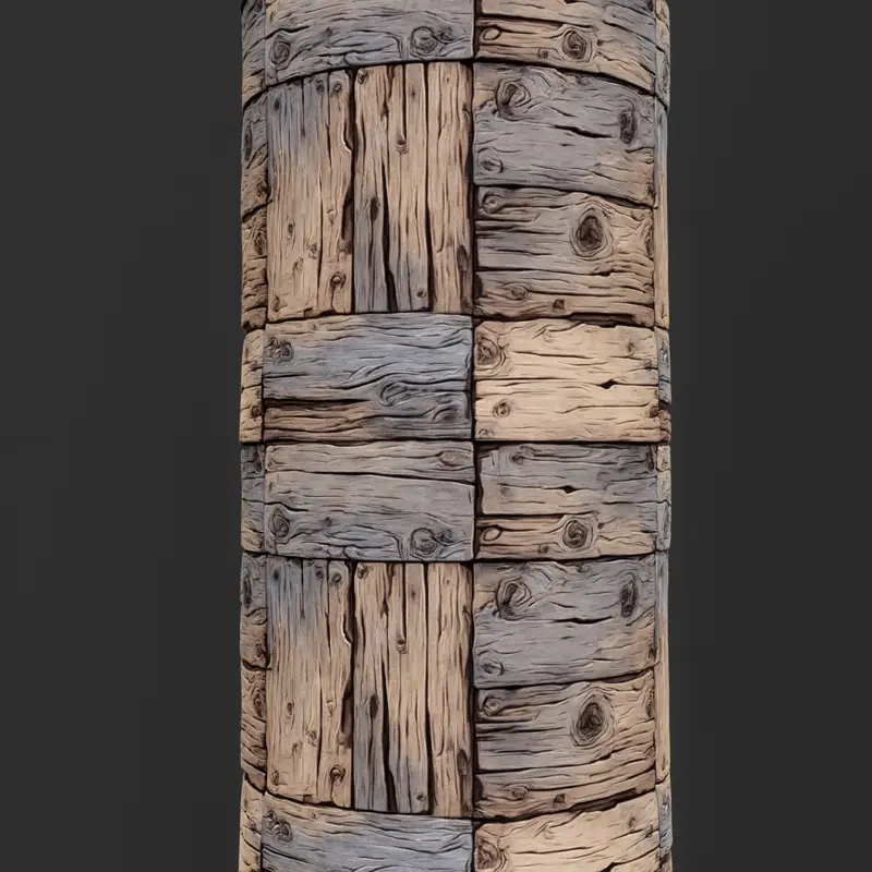 Kézzel festett stilizált fa varrat nélküli textúra