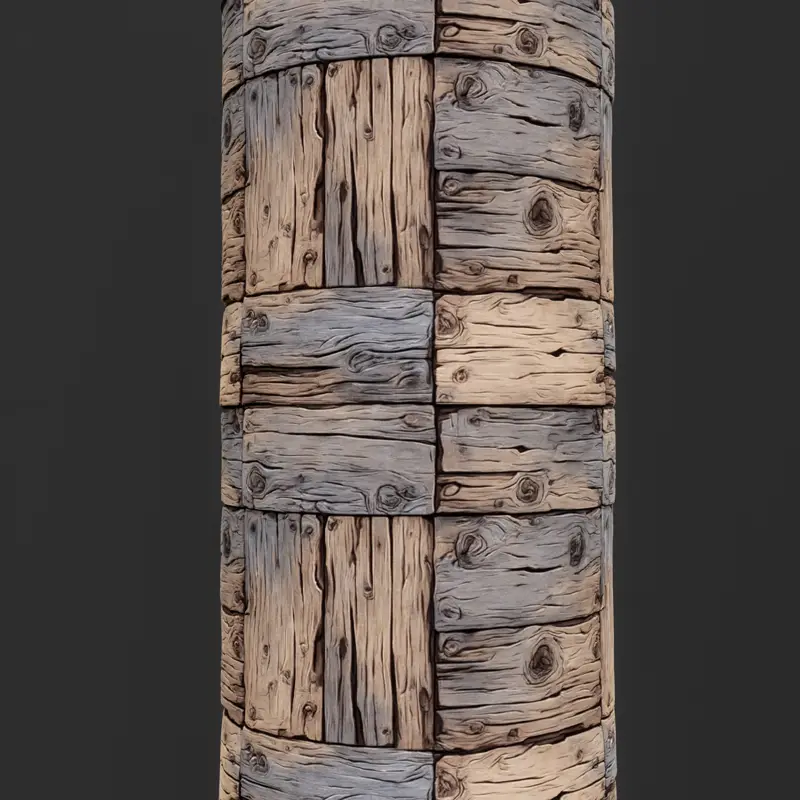 Handpainted Stylized Wood Seamless Texture