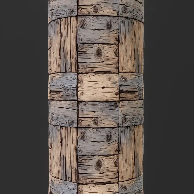 Handpainted Stylized Wood Seamless Texture