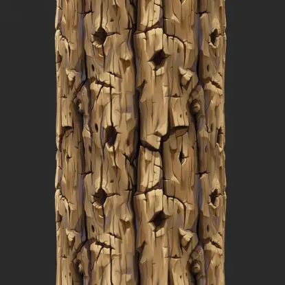 Handpainted Tree Bark Seamless Texture