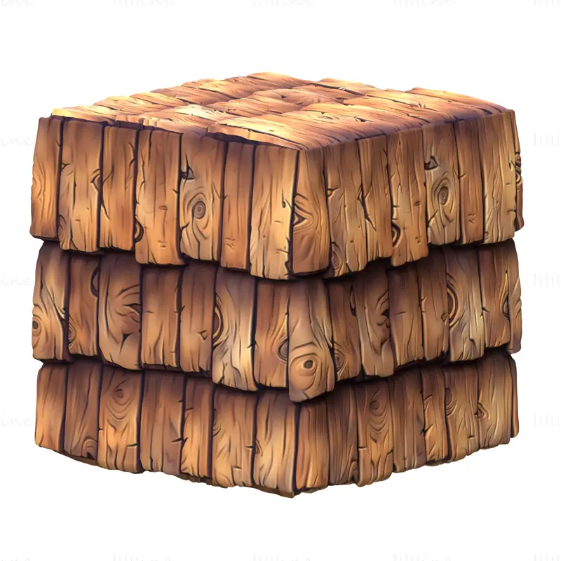 Handpainted Wooden Roof Seamless Texture
