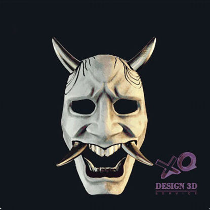 Hannya-maske (japansk demonmaske) 3d-utskriftsmodell