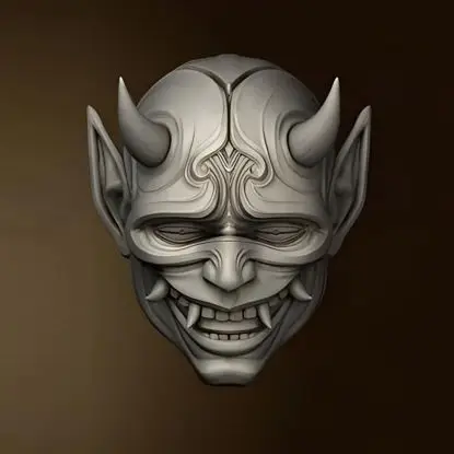 Hanyamesh Oni-Maske 3D-Druckmodell STL