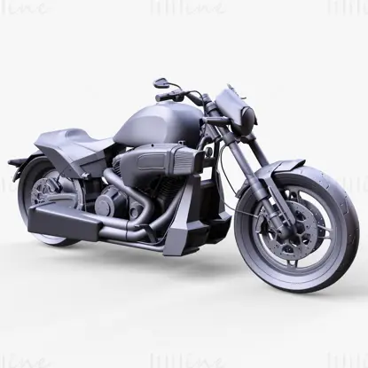Bicicleta Harley Davidson modelo 3d