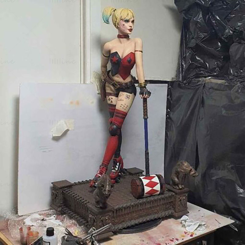 Harley Quinn modelo 3D pronto para imprimir STL