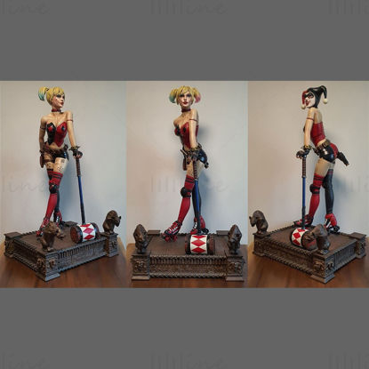 3D-model Harley Quinn, pripravljen za tiskanje STL