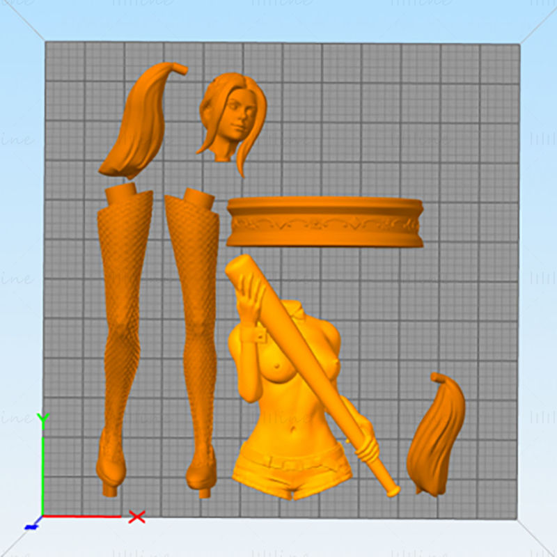 哈莉·奎恩3D模型可打印 STL