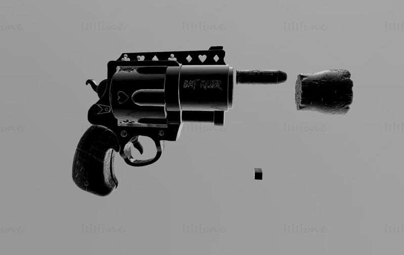 Harley Quinn Handgun 3D Printing Model STL