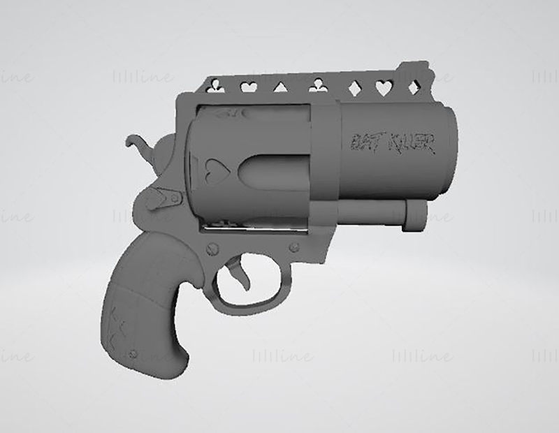 小丑女哈莉·奎恩手枪3D打印模型STL