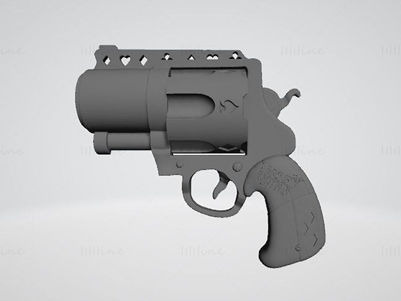 小丑女哈莉·奎恩手枪3D打印模型STL