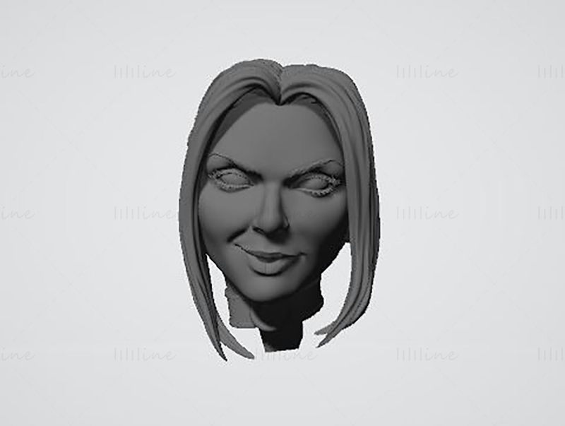 王座上的小丑女 3D 打印模型 STL