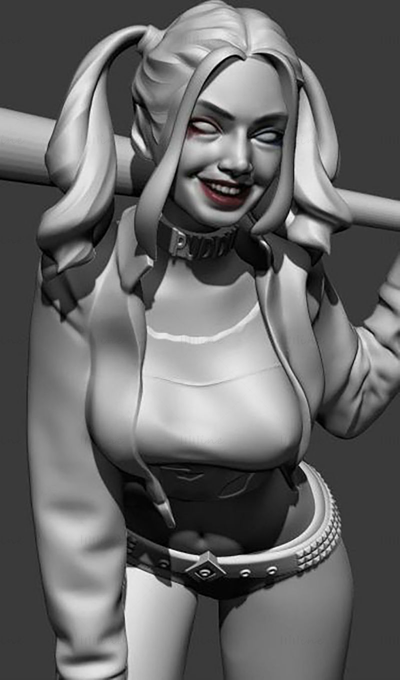 Harley Quinn STL 3D Print Model