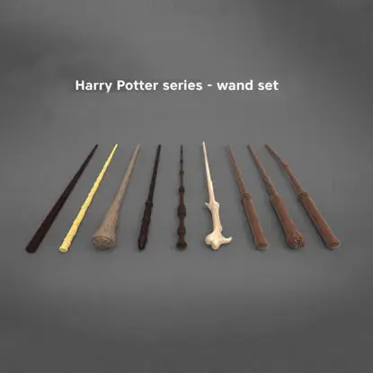 File modello STL di stampa 3D per set di bacchette della serie Harry Potter