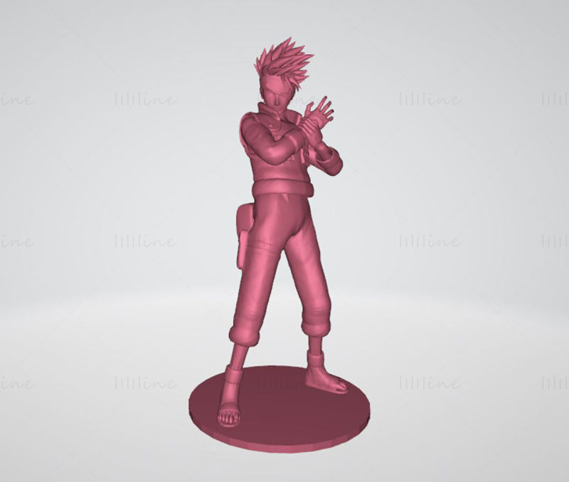 Hatake Kakashi Naruto 3D-modell klar til å skrive ut STL