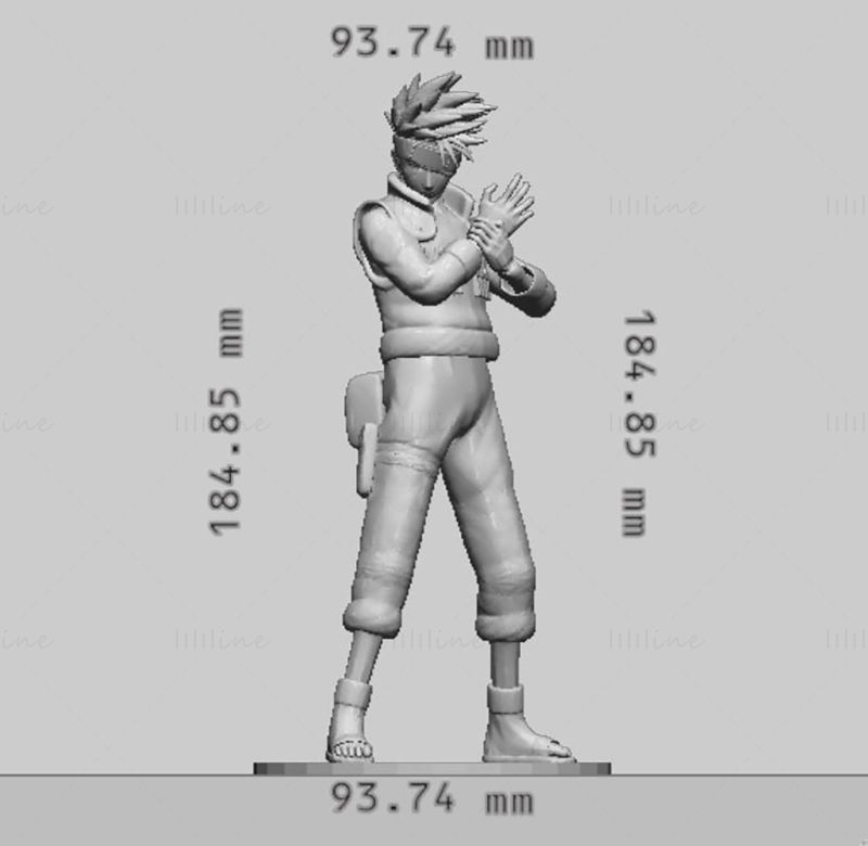 Hatake Kakashi Naruto 3D modell STL nyomtatásra készen