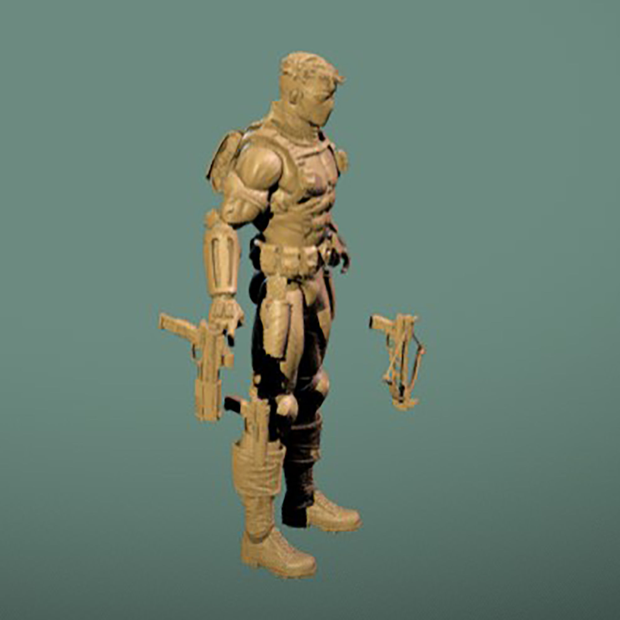 3d printer action figure model