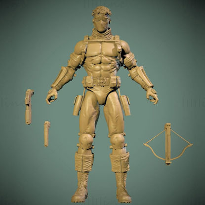 Hawkeye Action Figure Printing 3D Model
