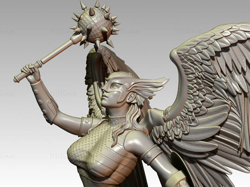 鹰女3D打印模型STL