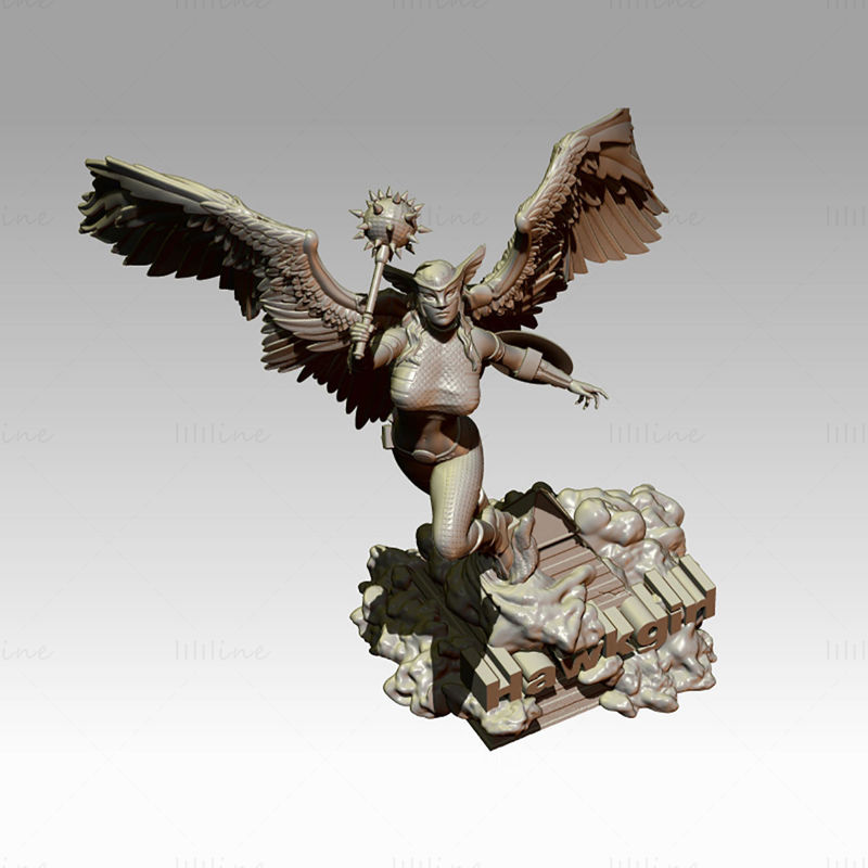 Hawkgirl 3D Baskı Modeli STL