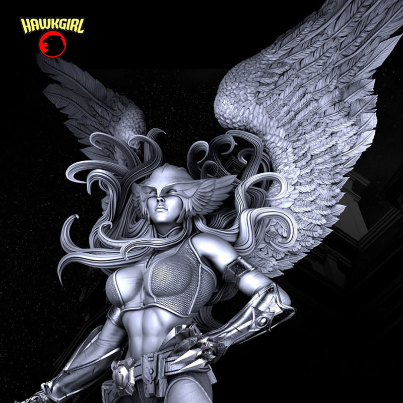 Hawkgirl Sculpture 3D-model klaar om STL af te drukken