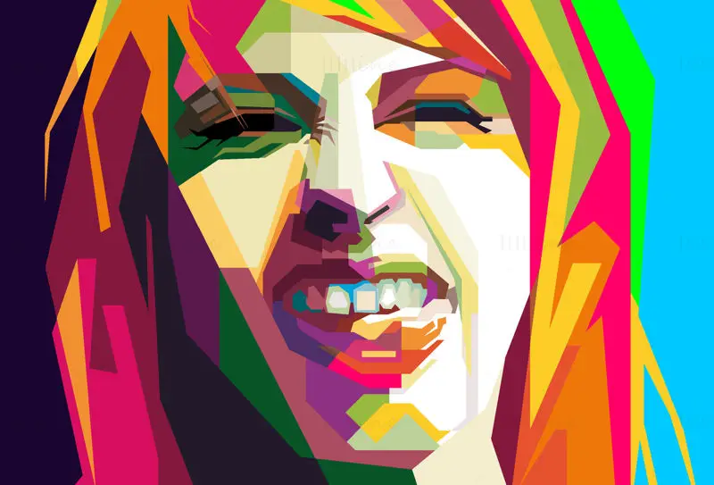 Hayley Williams Paramore Şarkıcı Pop Art WPAP Vektör