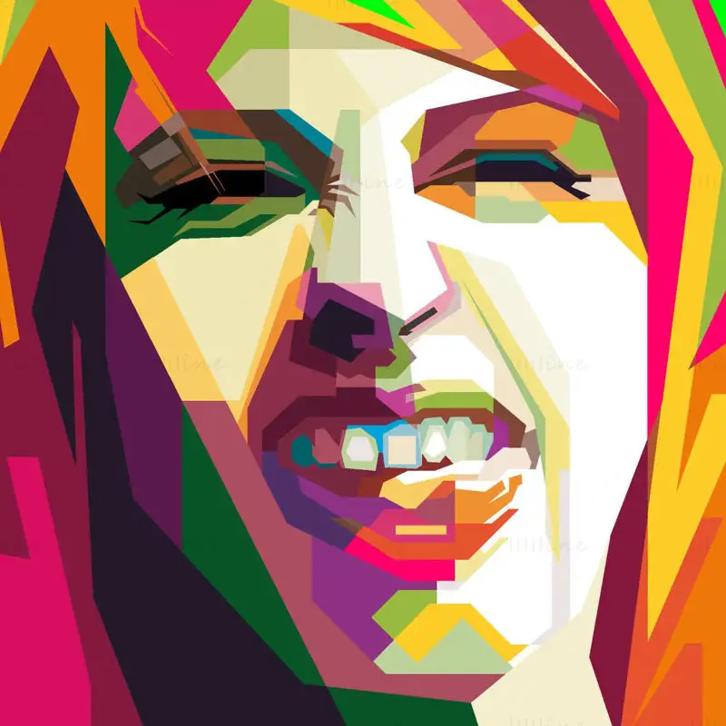 Hayley Williams Paramore Cântăreață Pop Art WPAP Vector