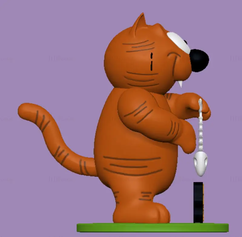 فایل STL مدل چاپ سه بعدی گربه Heathcliff