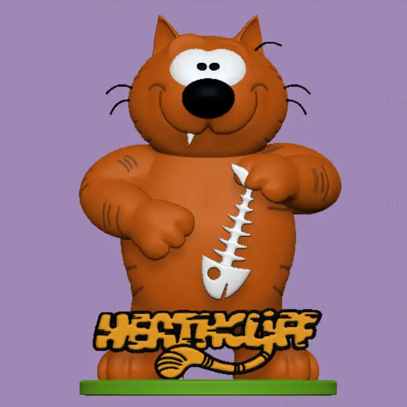 فایل STL مدل چاپ سه بعدی گربه Heathcliff