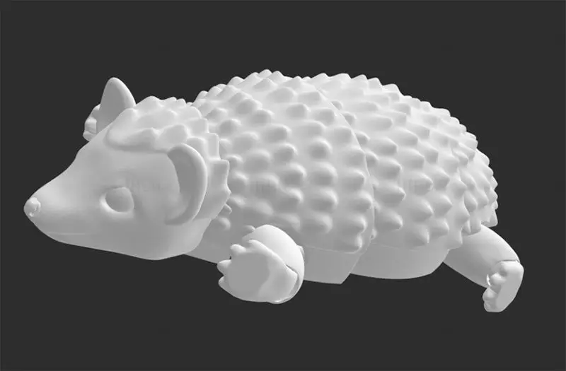 Hedgehog  FLEXI articulated 3d printing model STL file