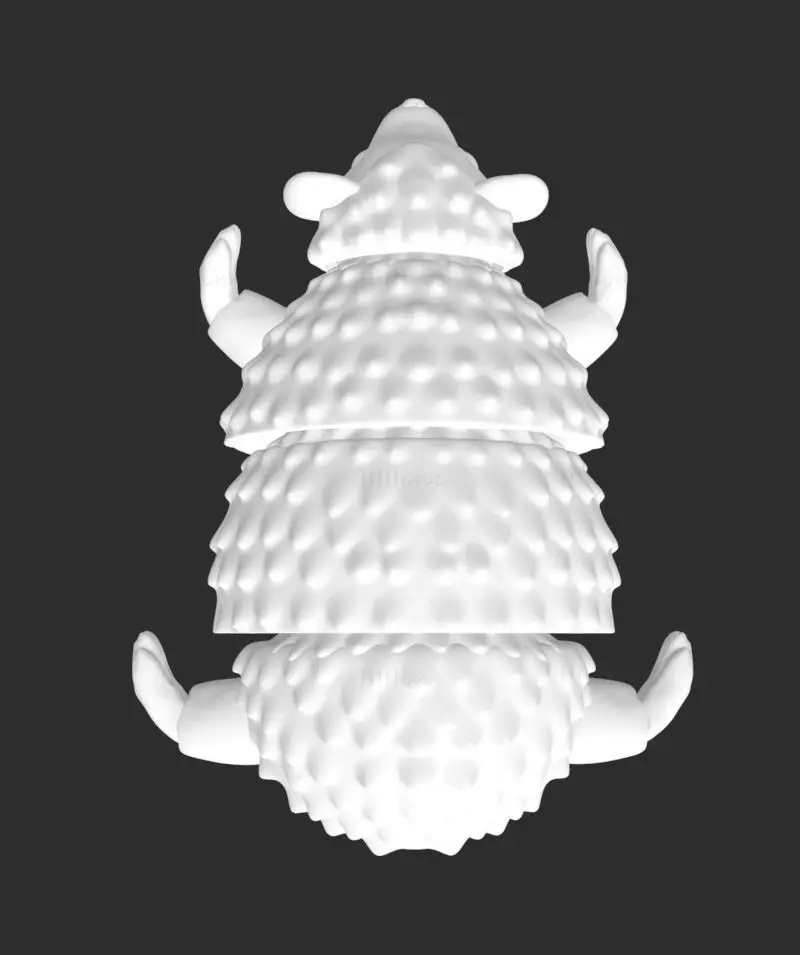 Hedgehog  FLEXI articulated 3d printing model STL file