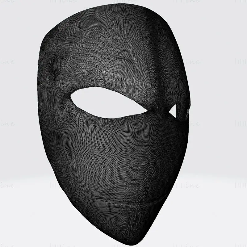 Maschera Hei più scura del modello di stampa 3D nero STL