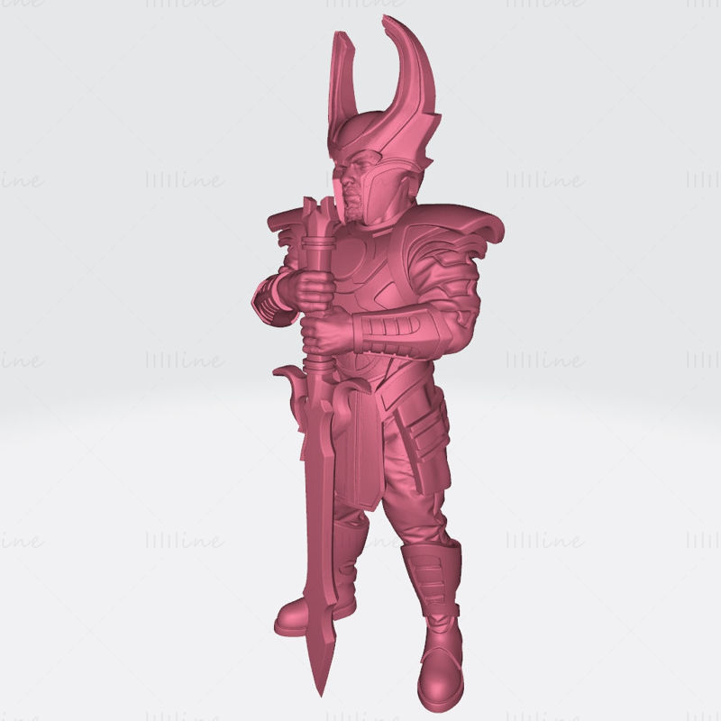 Heimdall Statue 3D Model Ready to Print STL OBJ FBX