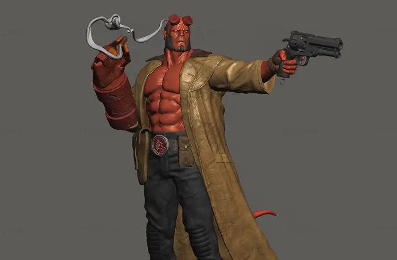 Modelo de impresión 3D del personaje Hellboy STL