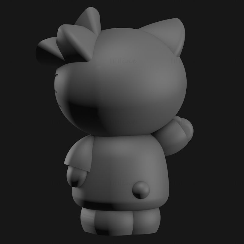 Hello Kitty 3D-utskriftsmodell
